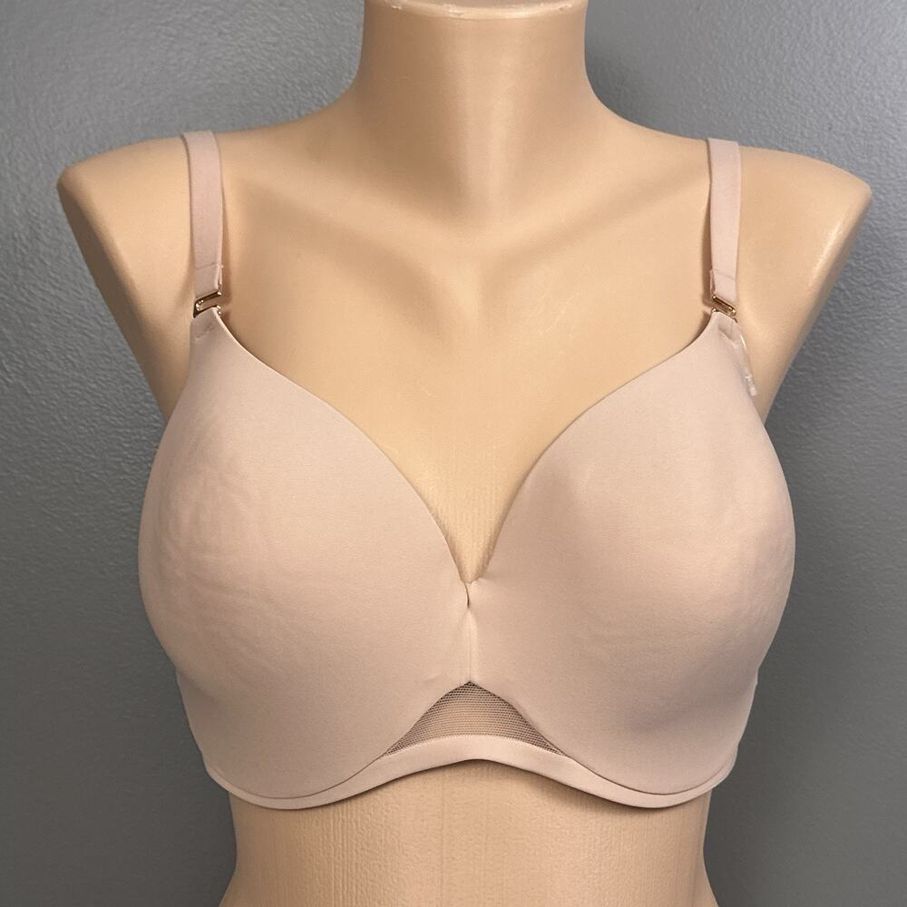 Soma Bodify Perfect Coverage Bra 36DD Flexible Underwire Lined Molded Mesh Blush